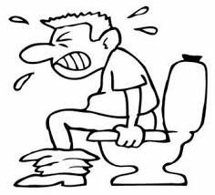 Man on toilet cartoon