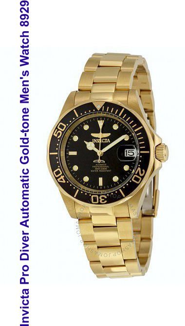 Invicta pro diver automatic gold tone mens watch 8929