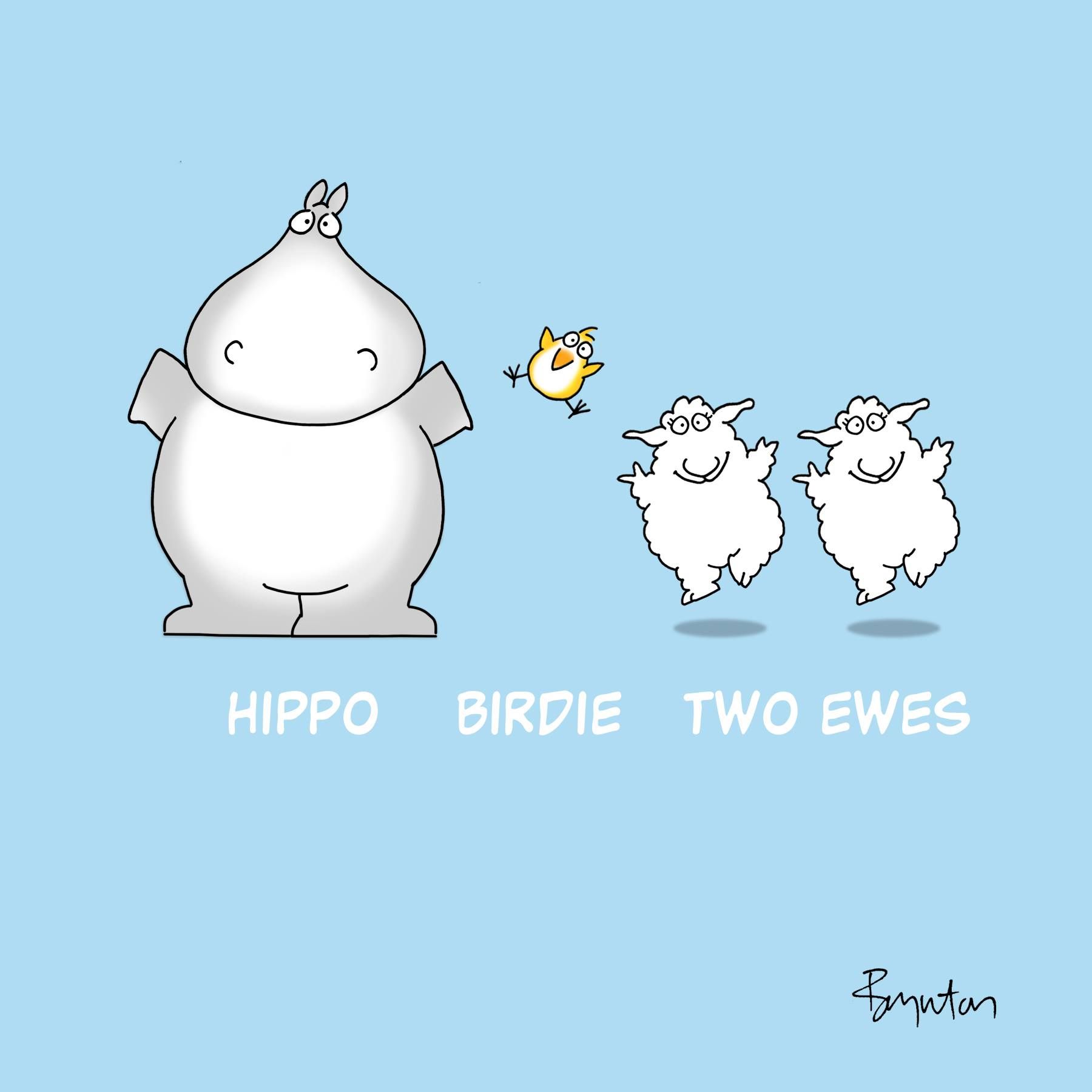 Hippobirdie two ewes