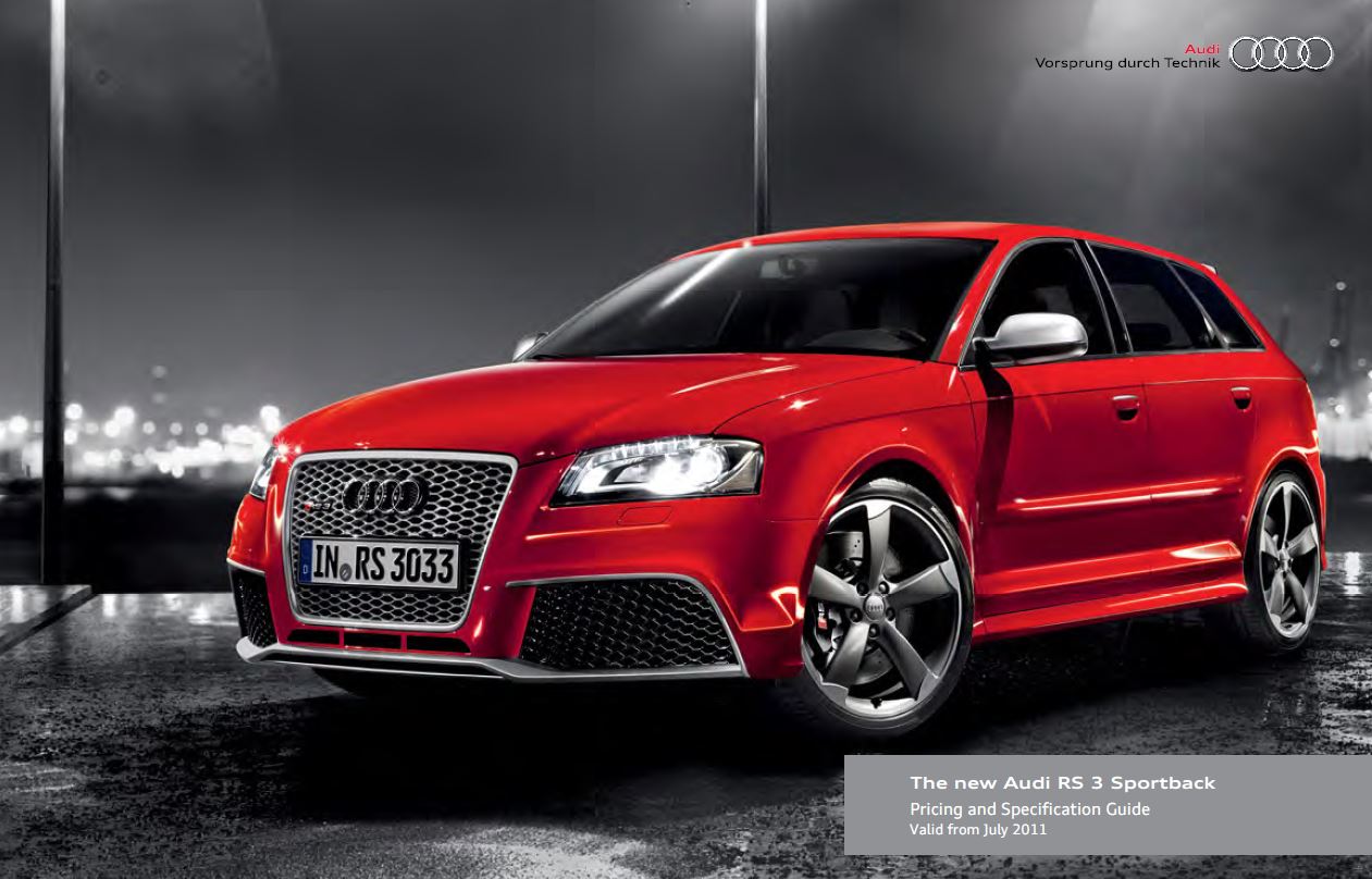 8P RS3 Pricing and Specification Guide