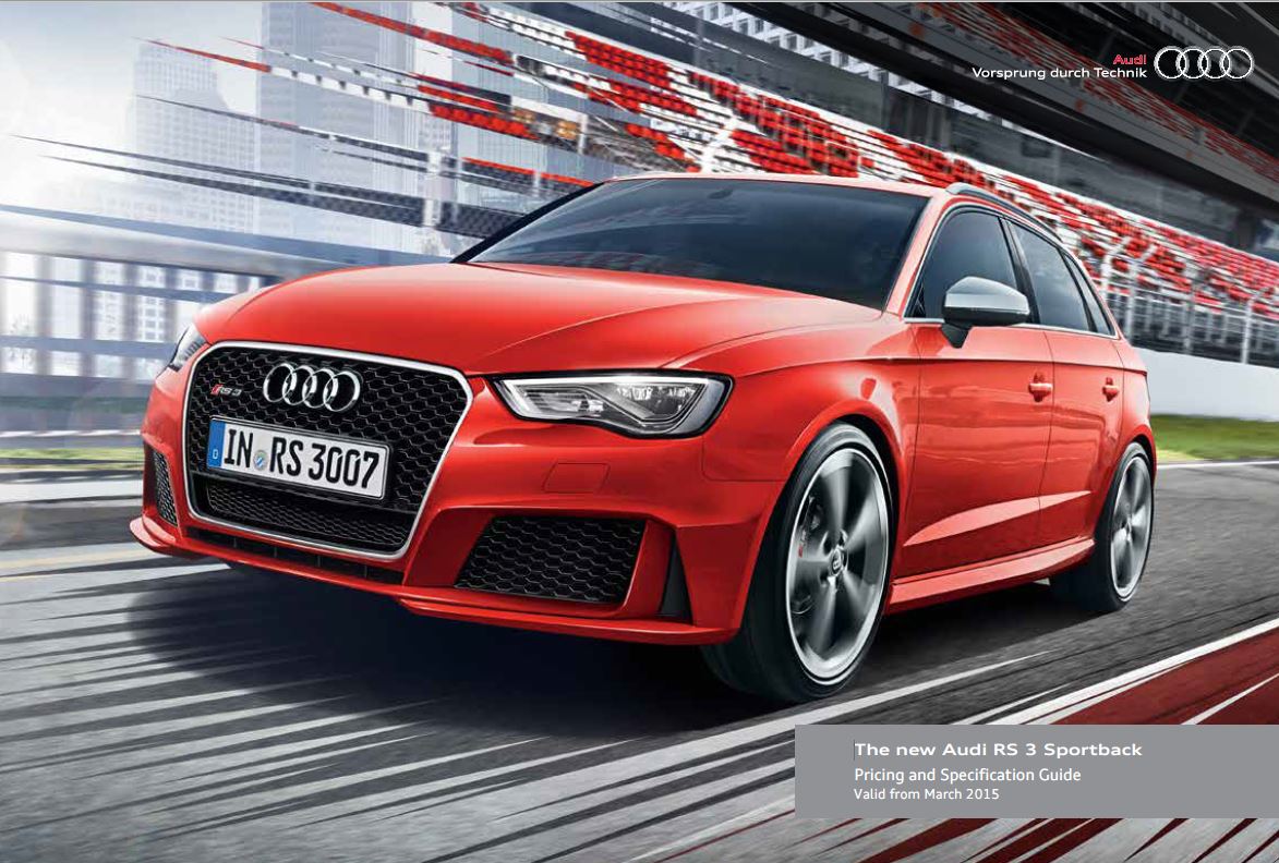 8V RS3 Sales and Specification 2015