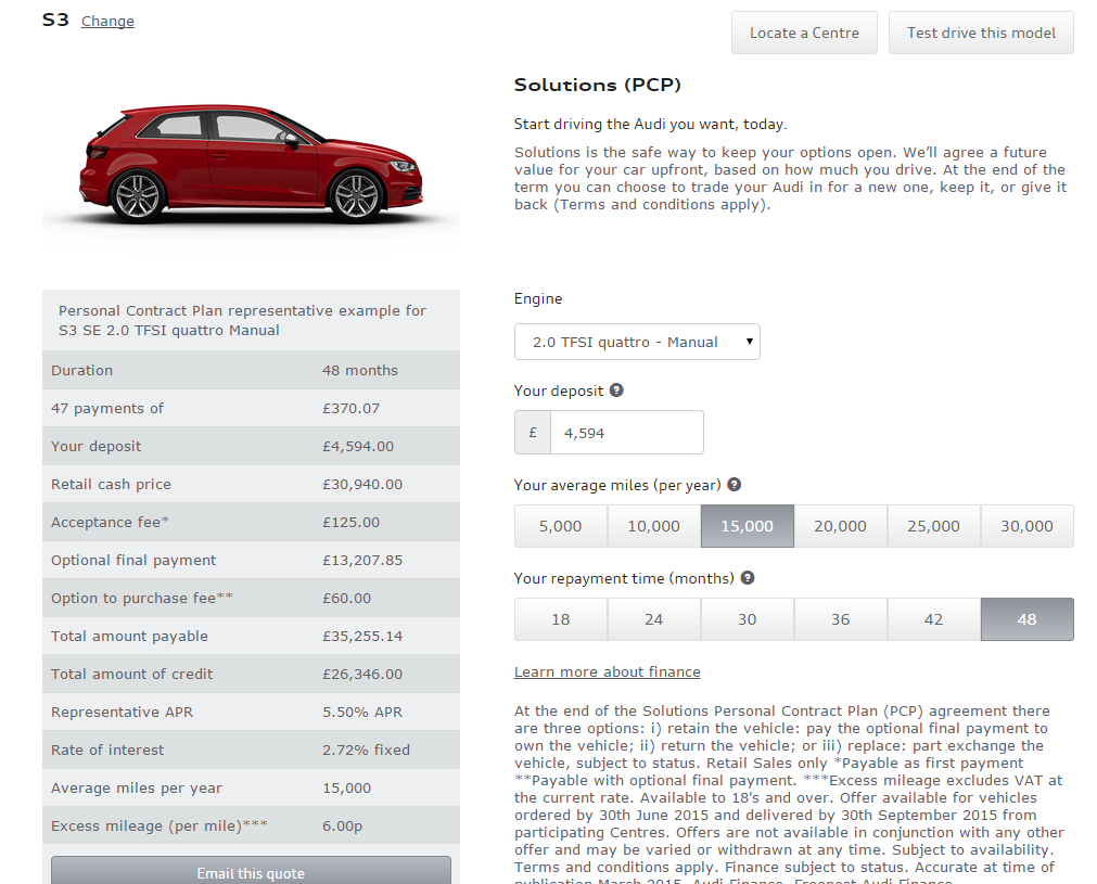 Finance Calculator   Explore models   Audi   Audi UK