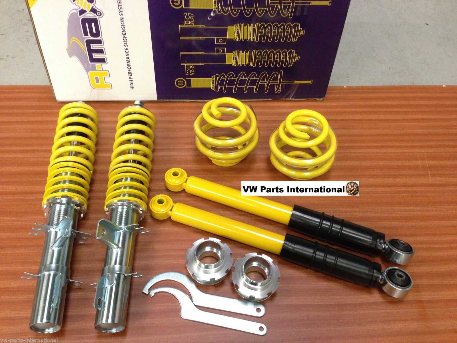 VW GOLF MK4 R32 GTI 4MOTION COILOVERS AMAX WORLDWIDE SHIPPING 161435406846