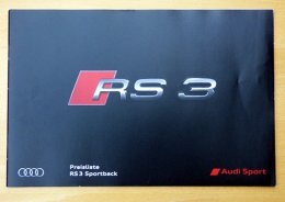 3 JULY 2015 PRELIST RS3 SPORTBACK FRONT COVER